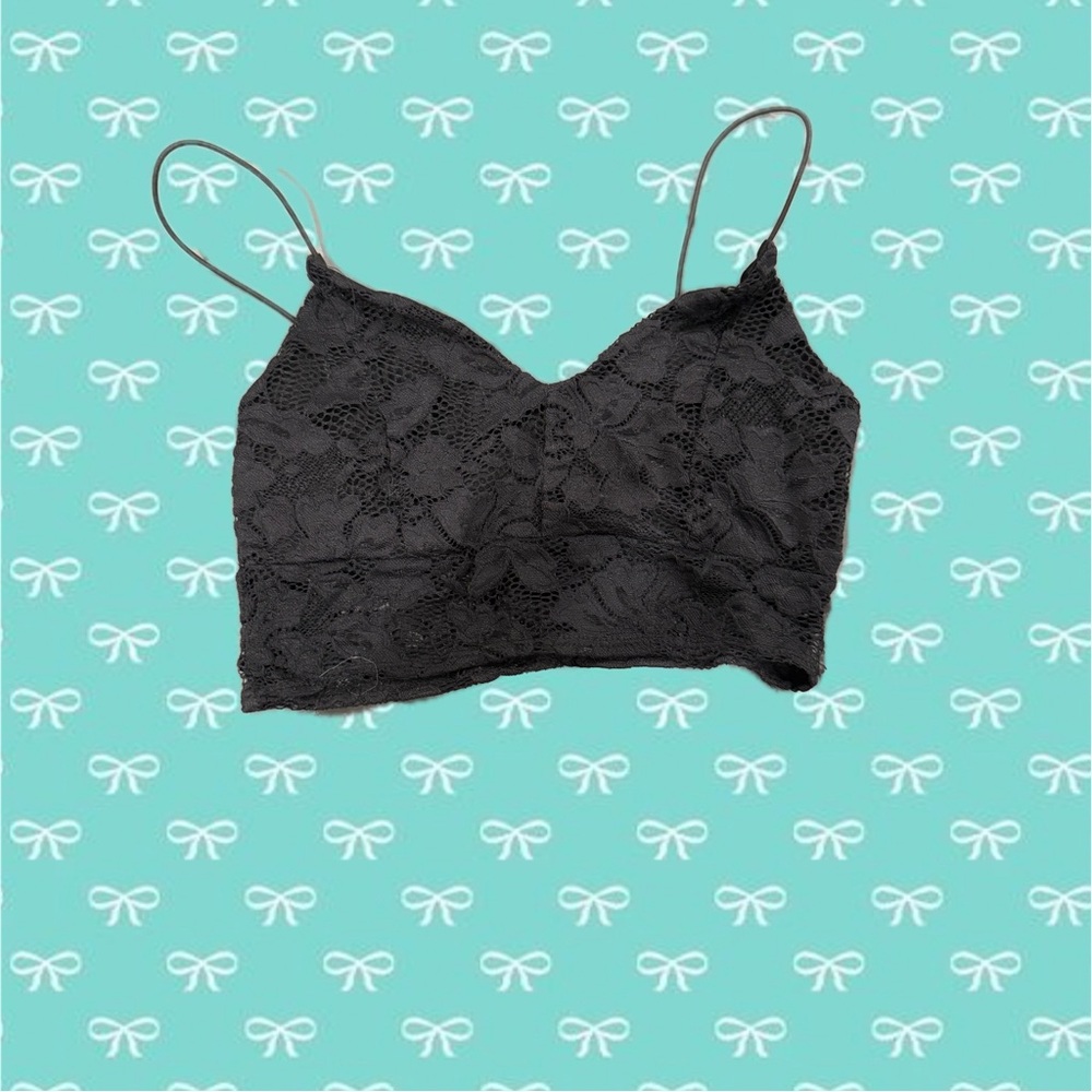 Fashion Nova Black Lace Crop Top